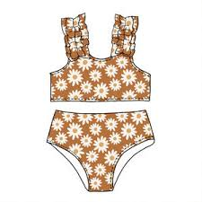 Example of swimwear not allowed — costume with frills or skirt
